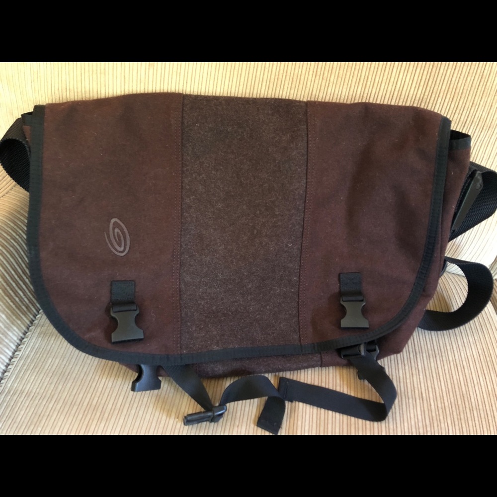 Timbuk2 limited edition brown wool messenger bag